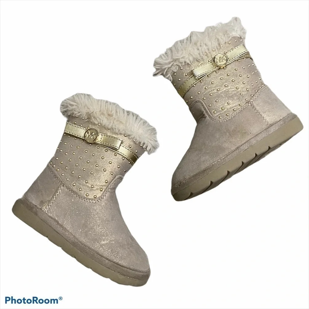 Michael Michael Kors Girl's Grace Tiff Gold Boots